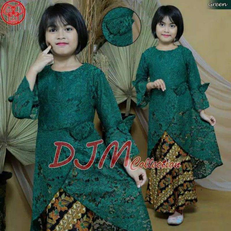 setelan kebaya anak srikandi brokat / kebaya kartini / kebaya anak tunik