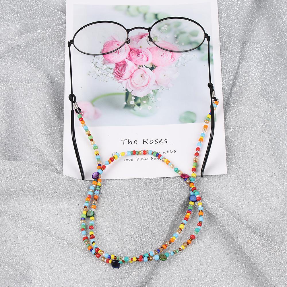 R-flower Glasses Chain Fashion Manik-Manik Berwarna Kacamata Baca Eye wear Aksesoris