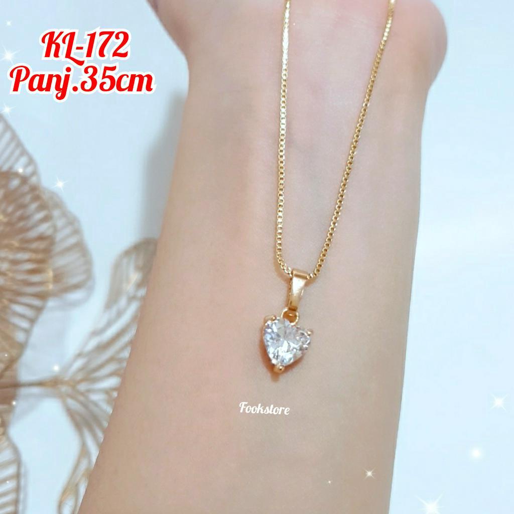 KALUNG ANAK RANTAI ITALY LIONTIN PERMATA/KL-172