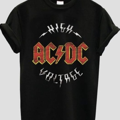 Clothing May - Kaos ACDC Kaos Koas Dewasa Anak Karater Distro Kekinin T Shirt Tshirt T-Shirt Premium Murah Unisex Wanita Perempuan Pria Laki-Laki Cowok Cewek Bahan Cotton Combed 30S Katun Kombed Sablon Dtf Murah Premium Oversize Kaus Oblong