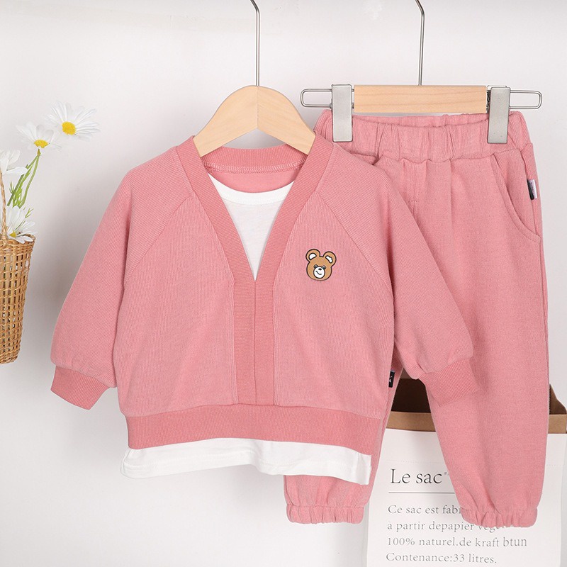 KALILA - POLLAR BEAR Setelan Baju Anak Perempuan Laki Laki Umur 1-5 Tahun | Setelan Anak Cewek Cowok