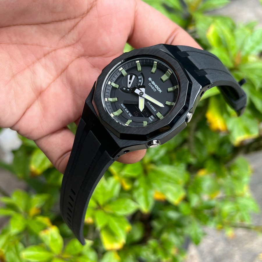 Gshock Casioak Ga2110SU-3ADR Original & Garansi Black On Black Gen5