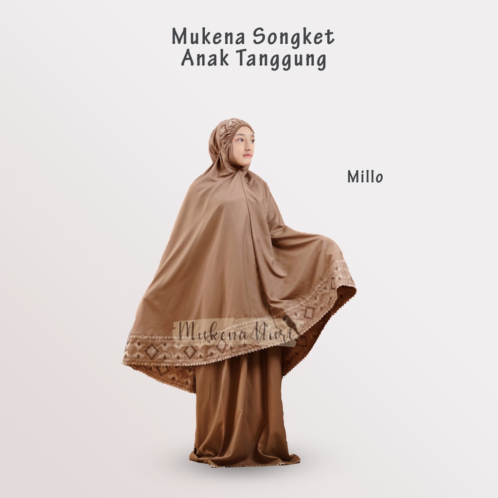 Mukena Anak Songket Tanggung Bisa dari 9-15 tahun