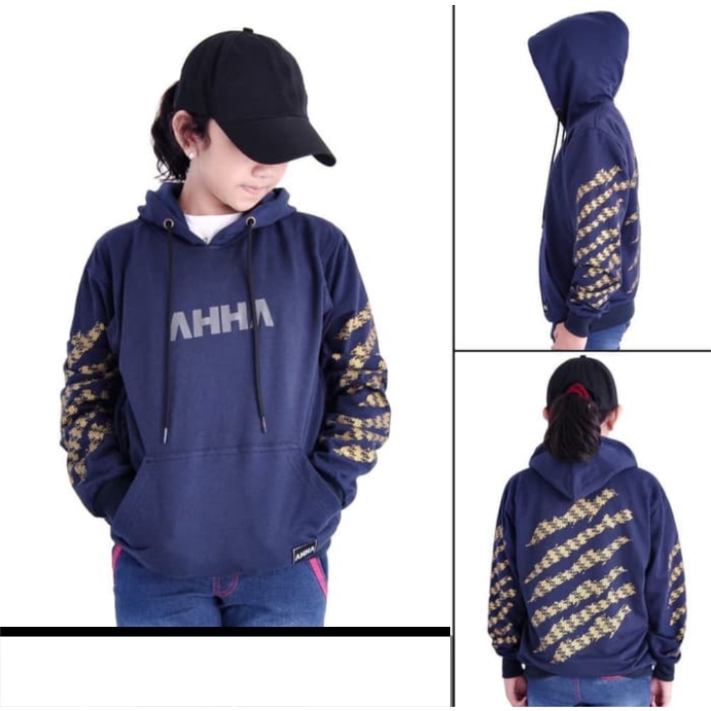 JAKET ANAK SWEATER HOODIE SABLON AHHA CAKAR KEKINIAN TERBARU BAHAN FLEECE USIA 2TAHUN SAMPAI 12TAHUN LAKI LAKI PEREMPUAN