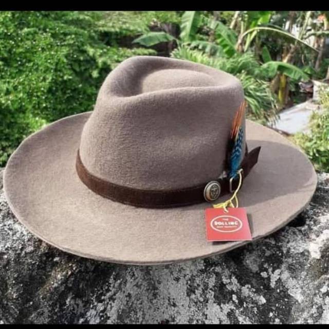 TOPI LAKEN FEDORA DENGAN BAHAN WOLL IMPOR - TOPI RRIA VINTAGE - TOPI FEDORA