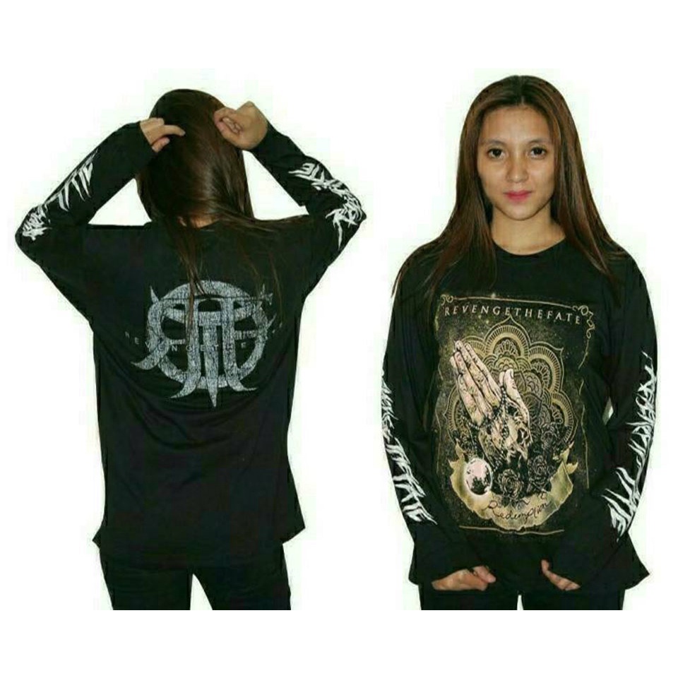 Kaos Distro Premium Musik Pria / Wanita Band REVENGE THE FATE Baju Lengan Panjang RTF Murah Terjangk