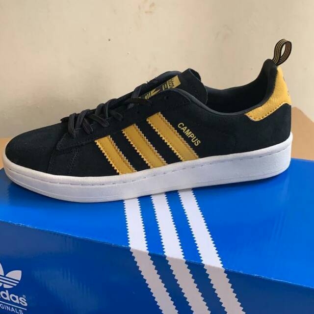 adidas campus black yellow