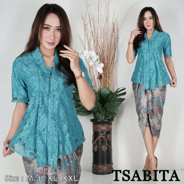 kebaya brukat floy pendek trendy