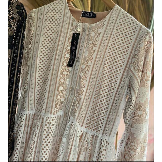 Aznii.official dress lady white brukat