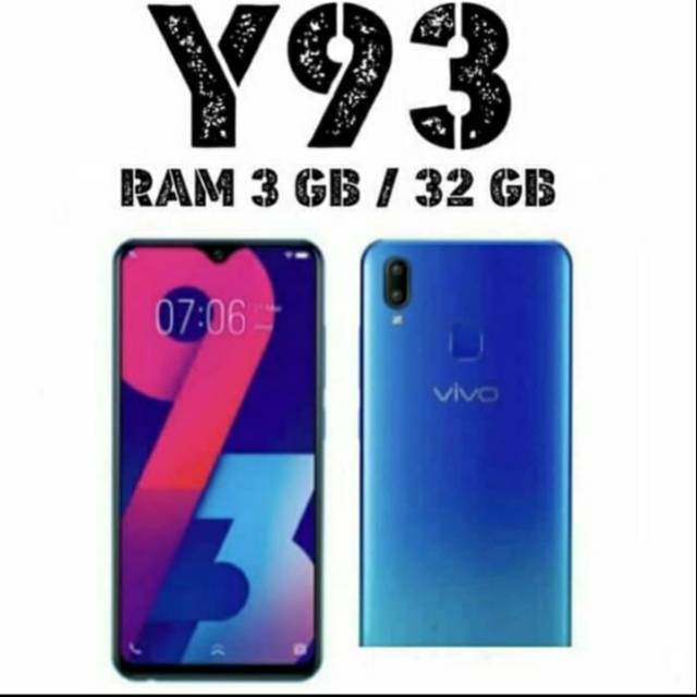 HP VIVO Y93 RAM3GB ROM32GB (FIFO Y93 RAM 3/32GB) GARANSI RESMI 1TAHUN -BLUE - BLACK dan RED