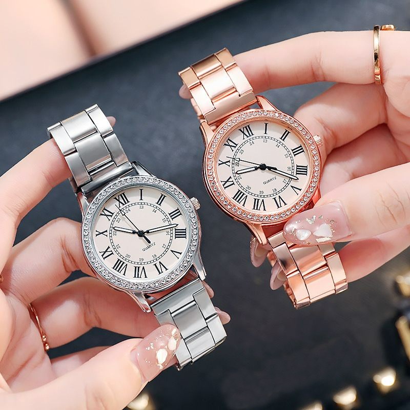 ✅COD Jam Tangan Wanita Geneva Romawi Diamond Stainless