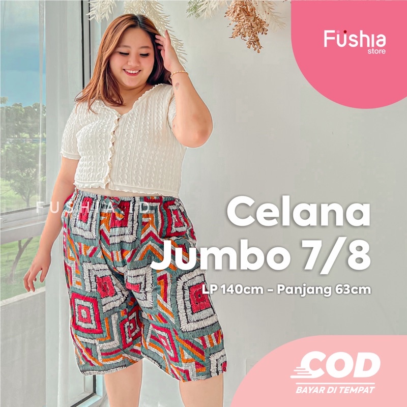 Celana 7/8 Jumbo Celana Wanita Jumbo Adem