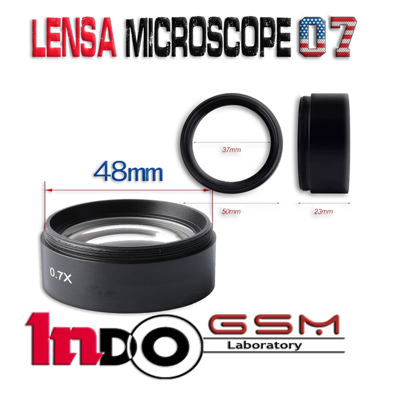 Lensa Microscope Lensa Peninggi Mikroskop Lensa 0.5X Lensa 0.7X Lens 0,5X Lens 0,7X Lensa Tambahan M
