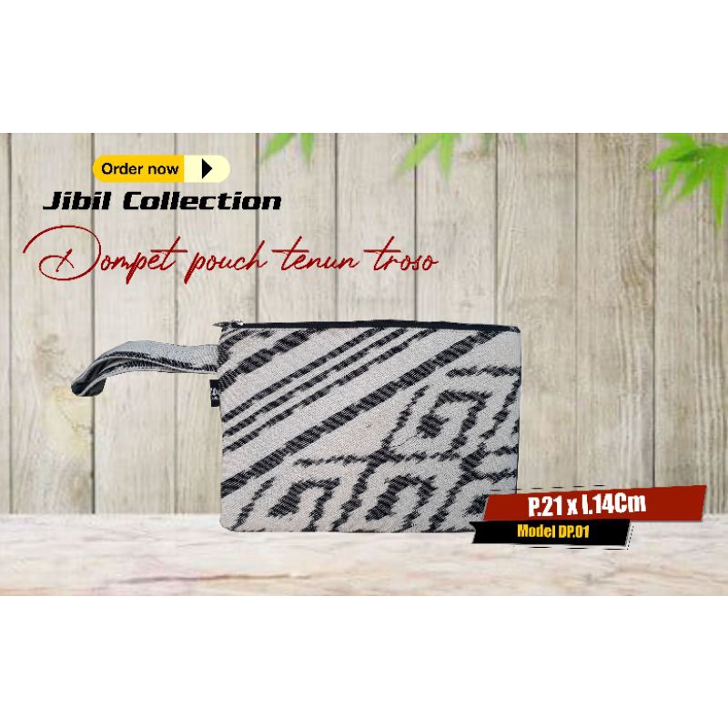 Dompet pouch tenun troso - Jibil collection