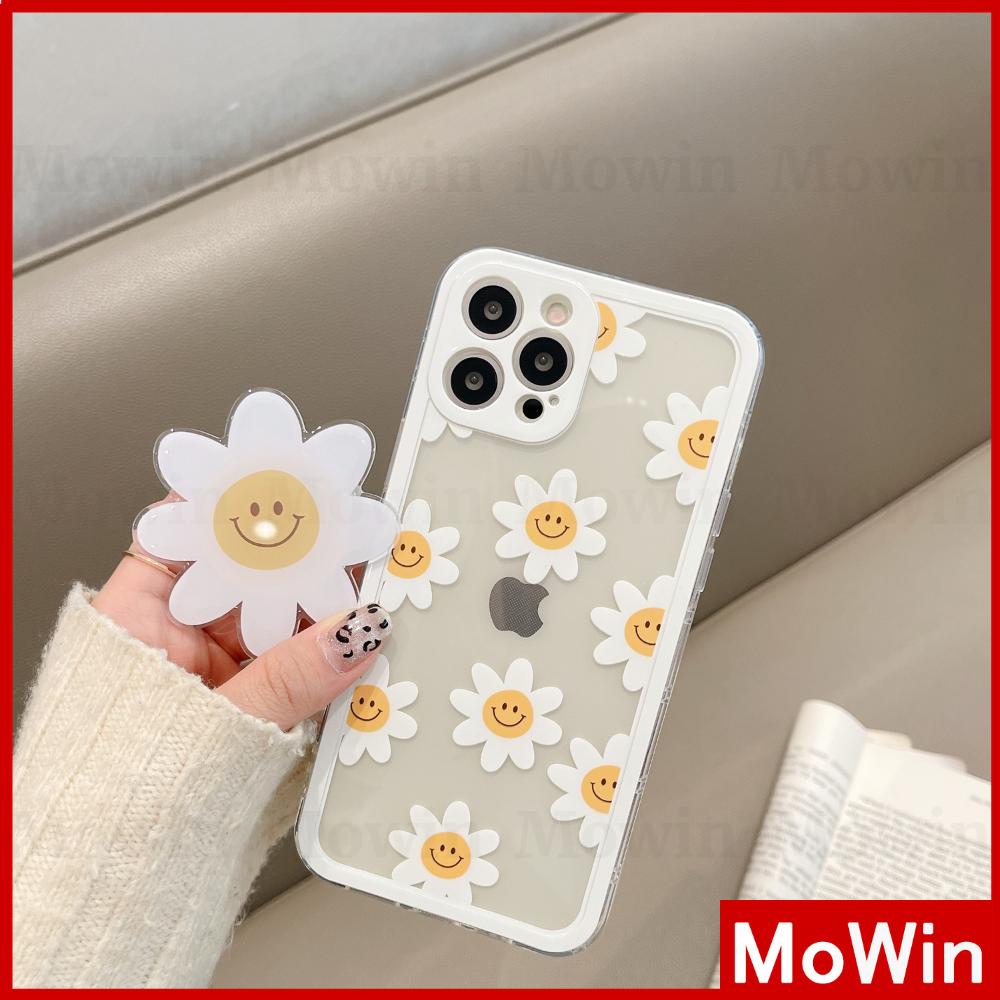 Mowin - Soft Case Silikon Motif Bunga Daisy Untuk Iphone 12 Pro Max 7 Plus 8 Plus Se 2020 Xr Xs Max 11 Pro Max