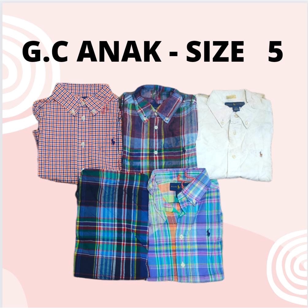 Reject Grade C Kemeja Anak random merk SIZE 2 - 8 tahun