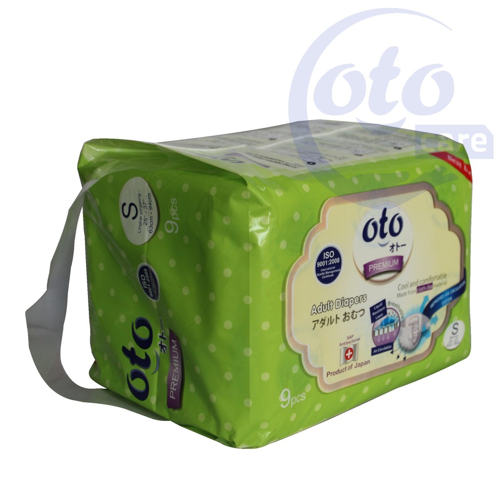 OTO Popok Dewasa PREMIUM ( Daya Serap Lebih Banyak ) Lem Perekat Adult Diapers S isi 9 pcs