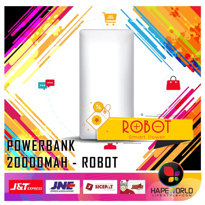 POWER BANK 20000 MAH - POWER BANK ROBOT RT20 - 100% ORI ROBOT