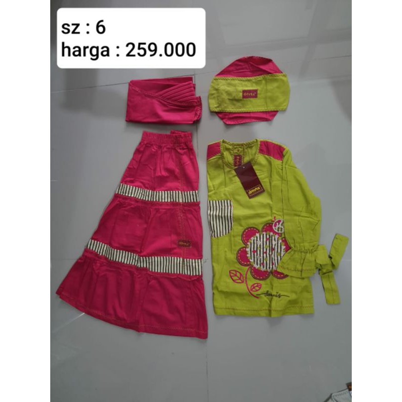 GAMIS / ABAYA ANAK DANNIS COLLECTION SIZE 6 | BAJU MUSLIM ANAK PEREMPUAN UKURAN 6 THN