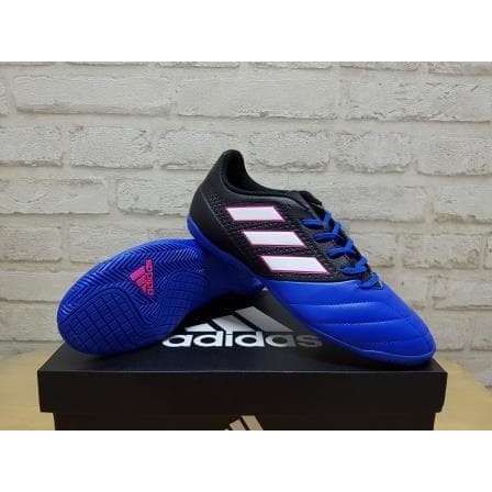 Dijual PROMO Sepatu Futsal Adidas ACE 17 4 IN   Biru   Hitam BB1767 Diskon