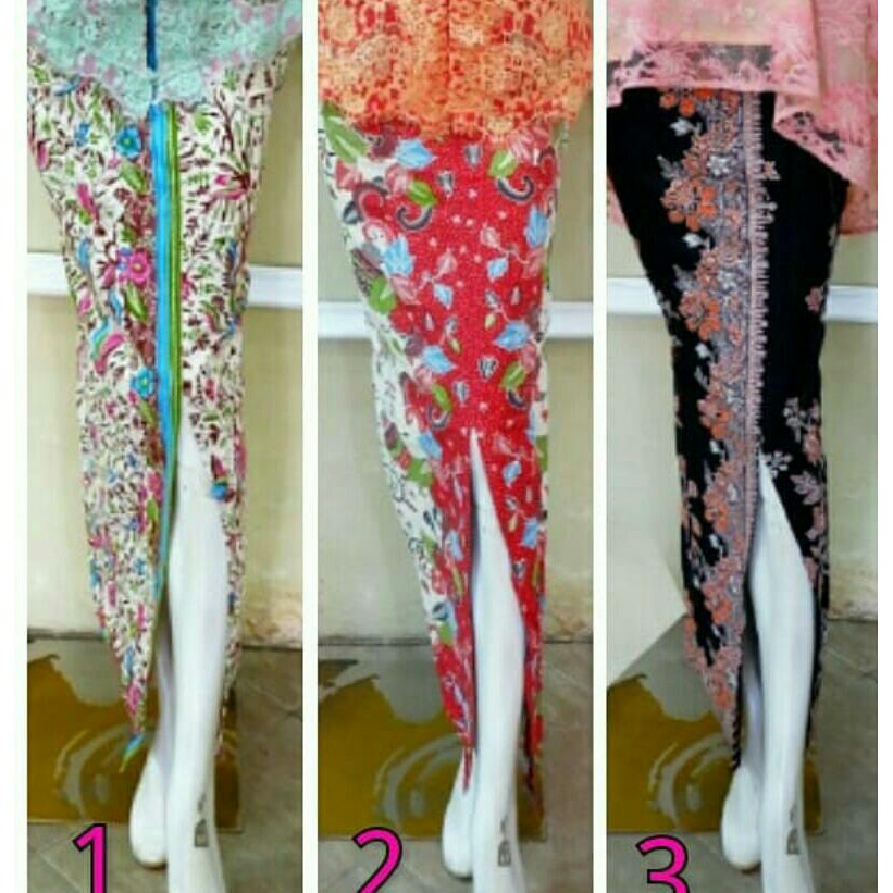  ROK  SPAN KATUN BATIK  MOTIF BELAH  DEPAN  ROK  SPAN PANJANG 