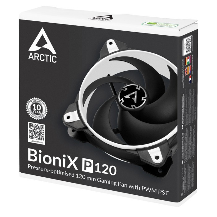 Fan ARCTIC BioniX P120 PWM PST - White - High Static Pressure - 120mm