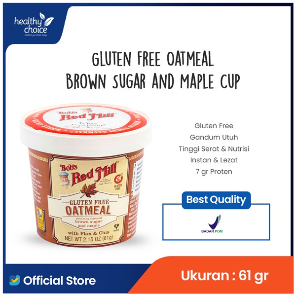 

Bob's Red Mill Gluten Free Oatmeal Brown Sugar & Maple Cup 61 gr