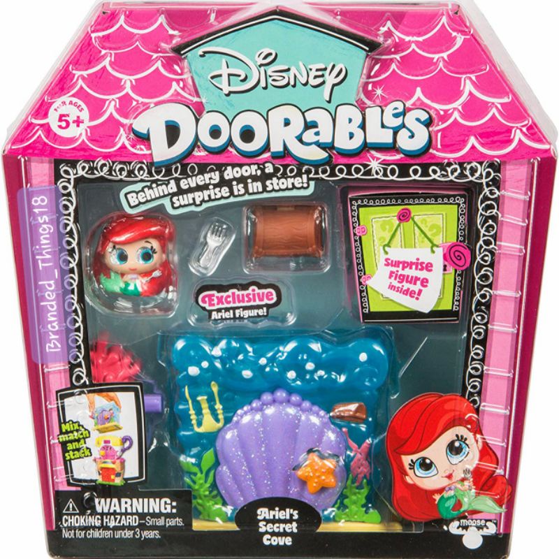 Doorables Ariel Little Mermaid Figure Cave by Moose Toys Toy Boneka Barbie Ariel Secret Cove Mermaid