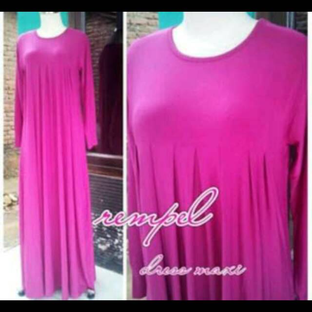 Gamis simple gamis Jersey kekinian