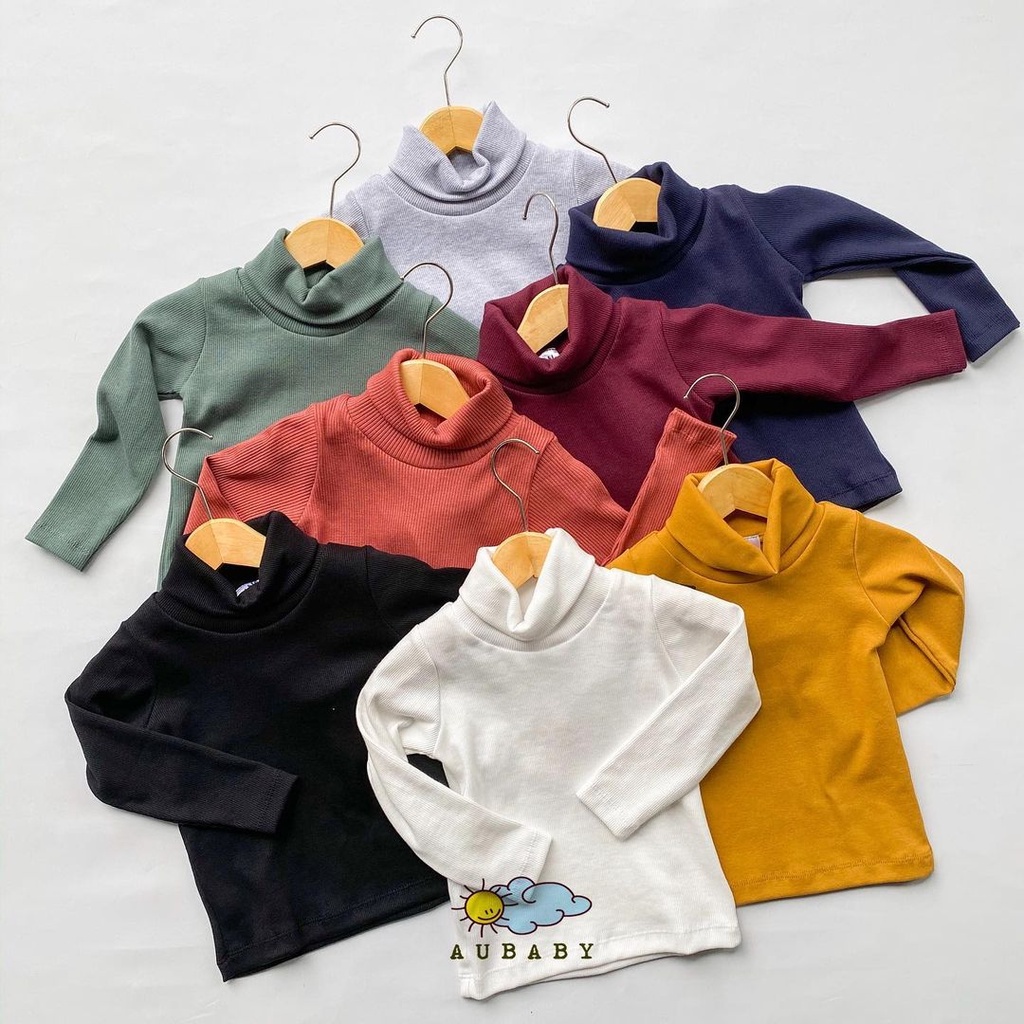 Baju Turtleneck Rajut kids korea style kaos anak polos lengan panjang leher tinggi  premium Quality Fashion anak laki laki