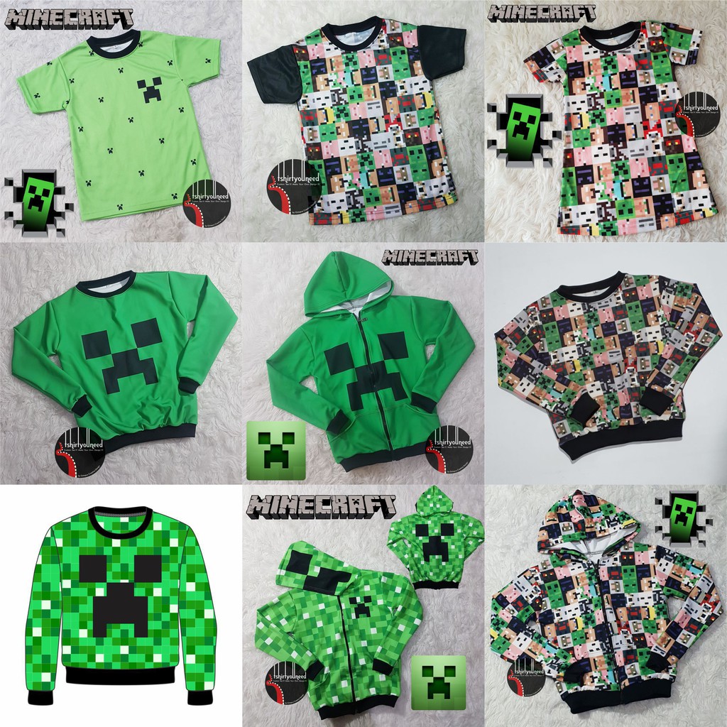 Baju Kaos Jaket Sweater Anak Dewasa Minecraft Roblox Shopee - stussy roblox t shirt shopee indonesia