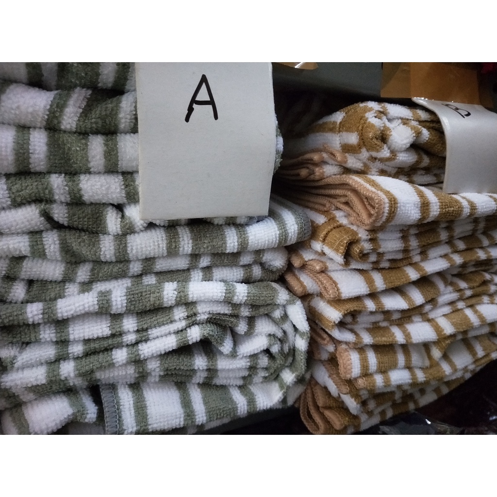 HANDUK MANDI DEWASA MOTIF SALUR GARIS 70 CM X 140 CM BESAR LEMBUT POLYESTER MURAH IMPORT GROSIR