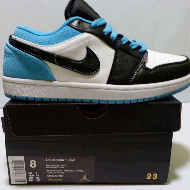 ✨ TERMURAH SEPATU BASKET WANITA✨ NIKE AIR JORDAN 1 LOW LASER BLUE ,SEPATU PRIA SEPATU MURAH