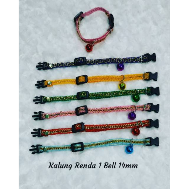 Kalung kucing renda bell 1 &quot;14mm&quot;