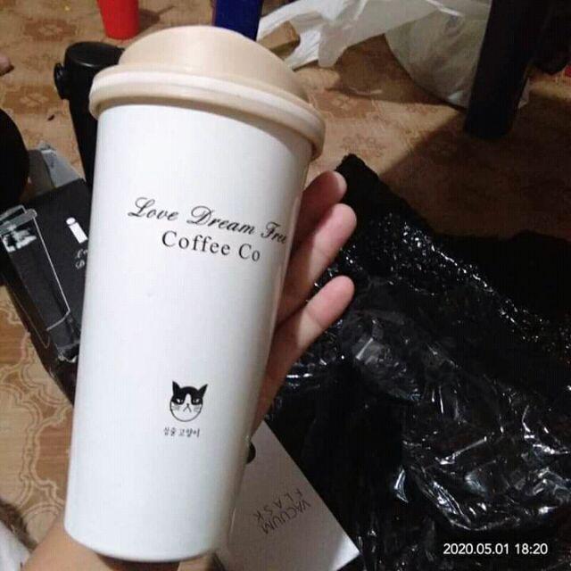 [hitam] Termos Niagara Karet Segitiga 500ml Tumbler Botol Polos H777