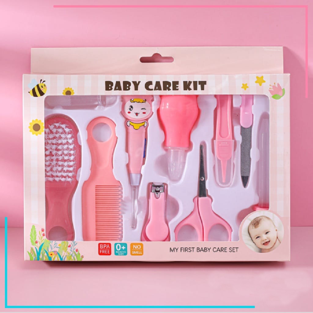 BABY CARE NAIL KIT SET Alat Perawatan Bayi 10in1 Sisir Gunting Kuku Bayi Hadiah Lahiran Newborn Gift Ssir Bayi Set F349