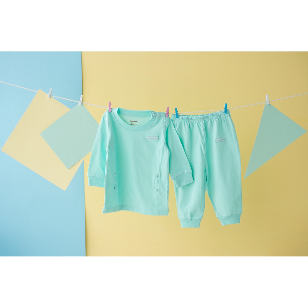 BoogyBaby Basic Solid Compact Long Top + Trouser | Setelah Baju Anak