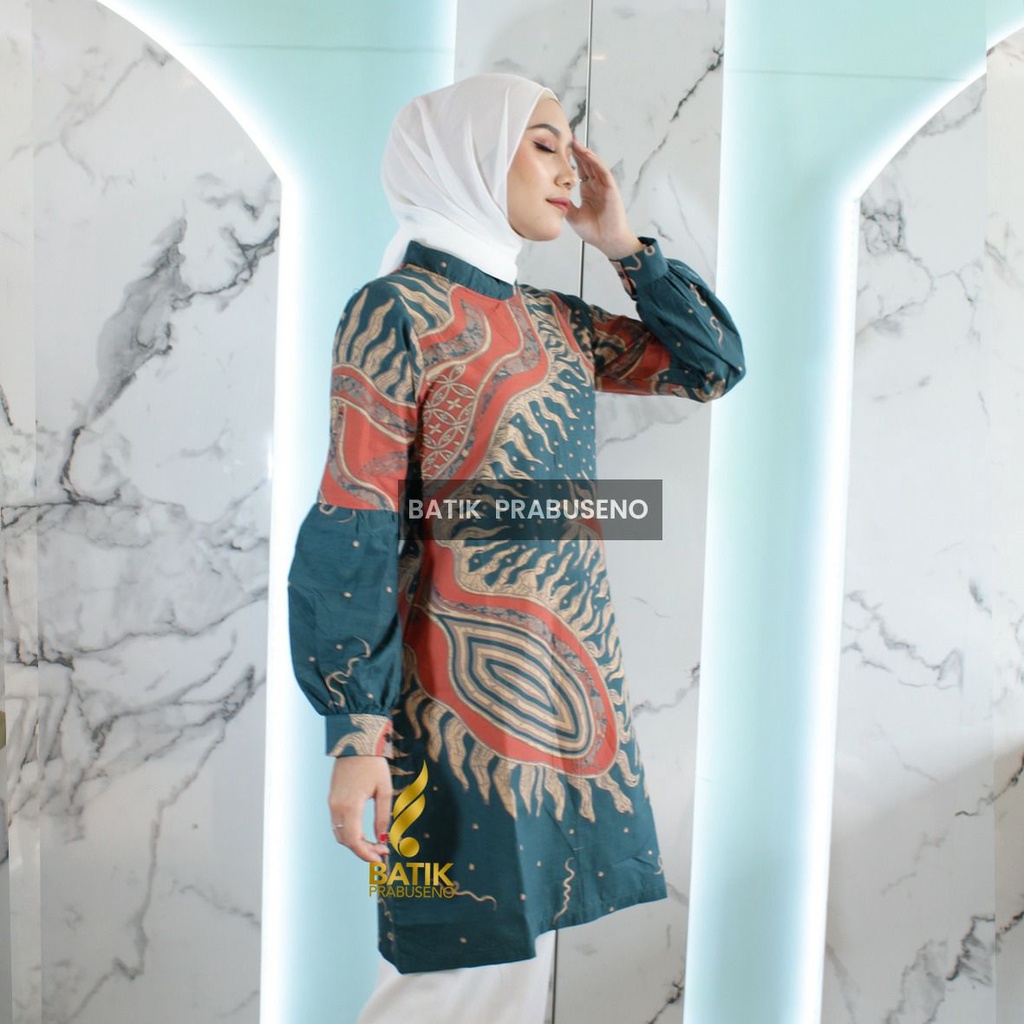 Blus Baju Batik Wanita Casual Formal Katun Halus Kantoran Motif Zoya Bahan Rayon Primis Premium Lapi