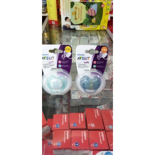 EMPENG AVENT DOT PACIFIER  AVENT 18+ 6-18   isi 2 empeng tommee tipe