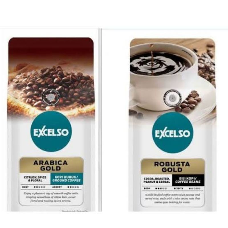 Kopi excelso arabica gold / robusta gold / sumatera mandheling / kalosi toraja 10gr