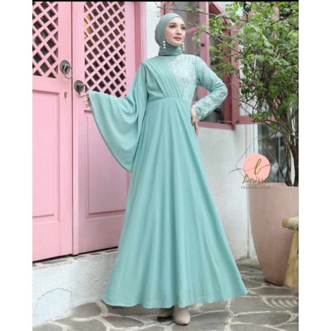 Permata Olshop / Haura Dress SM / Kebaya Gamis Pesta Mewah / Gamis Busui / Kebaya Pesta Kondangan