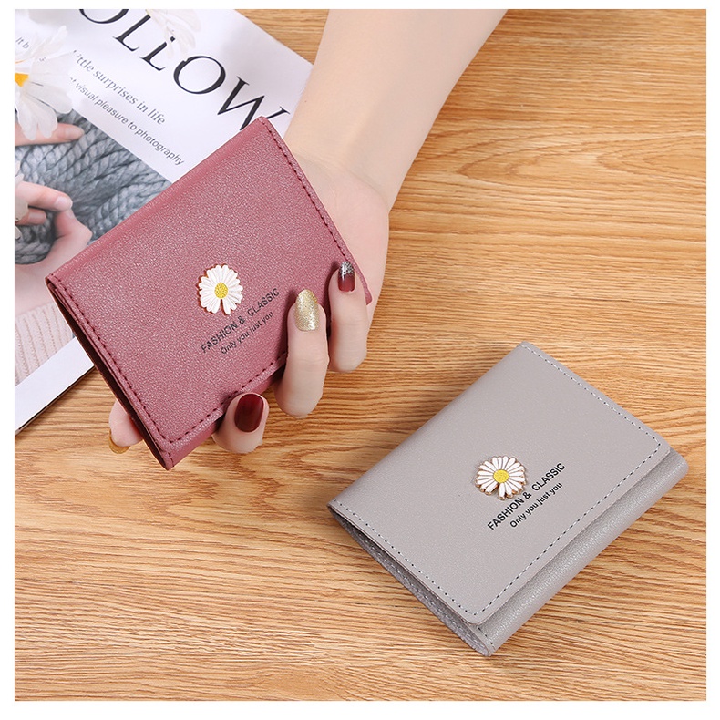 DOMPET WANITA DOMPET MINI WANITA BS59 DOMPET POLOS MOTIS BUNGA ACC