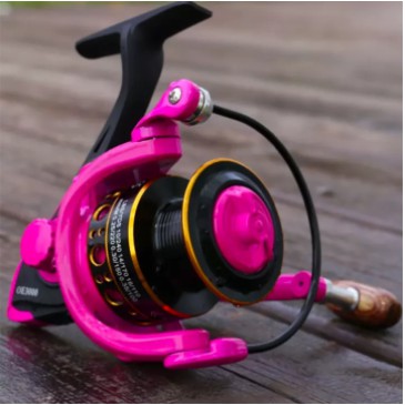 Reel Yumoshi 12 BB Spool Besi Stabilo Hijau dan Pink drag max 8 kg murah