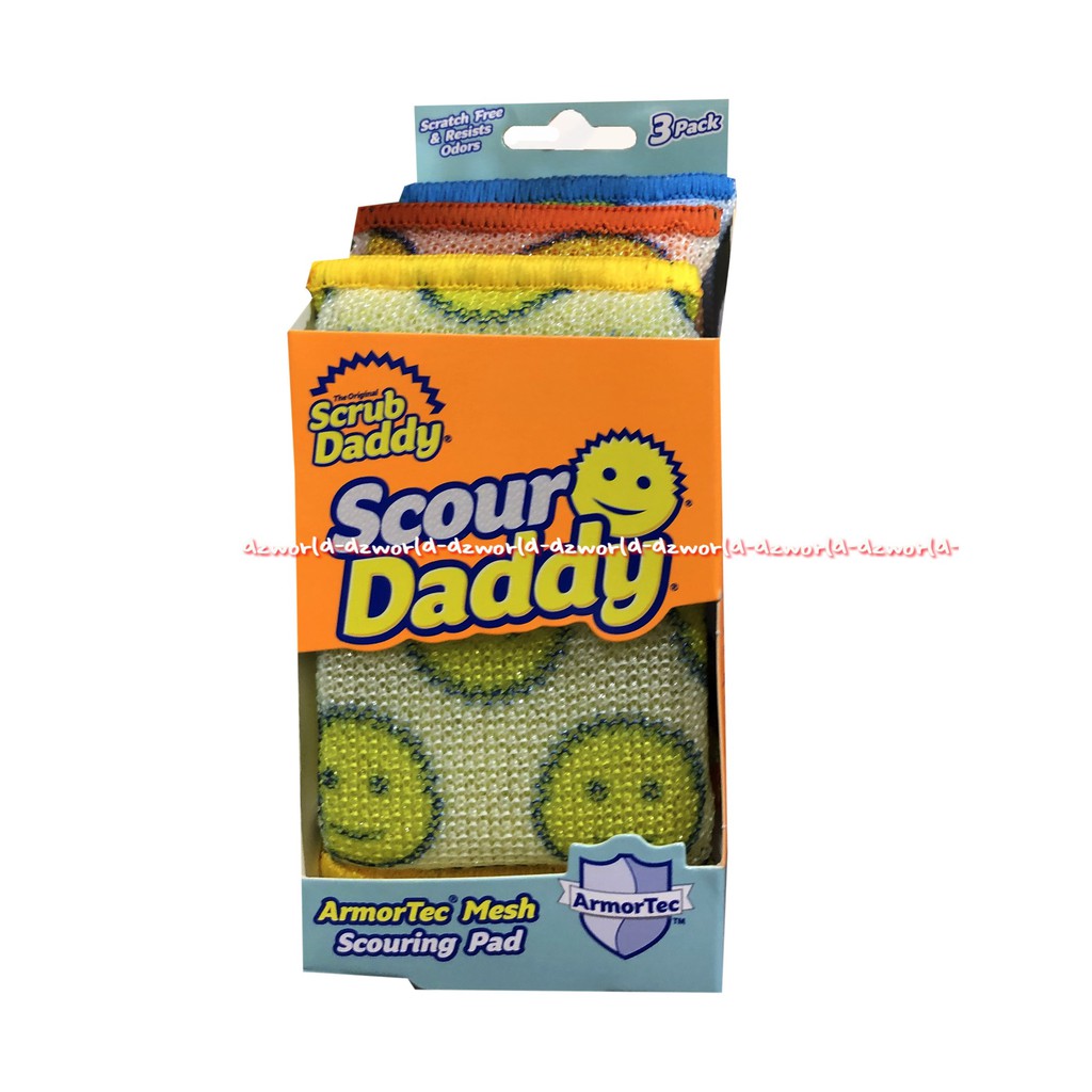 Scrub Daddy Scour Daddy Scouring Pad Sponge Isi 3 pcs Scrubdaddy