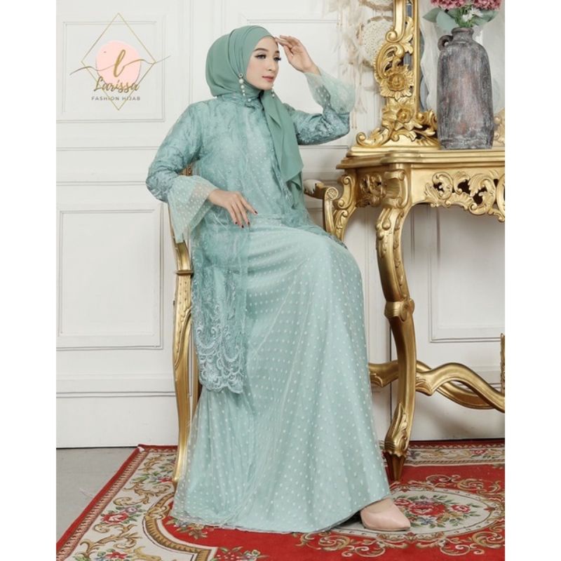 Permata Olshop / Party Dress BJ / Kebaya Gamis Pesta Mewah  / Gamis Kondangan / Kebaya Gamis Modern / Kebaya Modern / Baju Gamis Kebaya