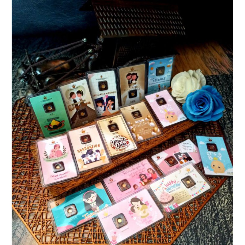 HARTADINATA MINI GOLD 0.1 0,25 0,5 GR LOGAM MULIA  MINI GOLD LM HARTADINATA GIFT SERIES
