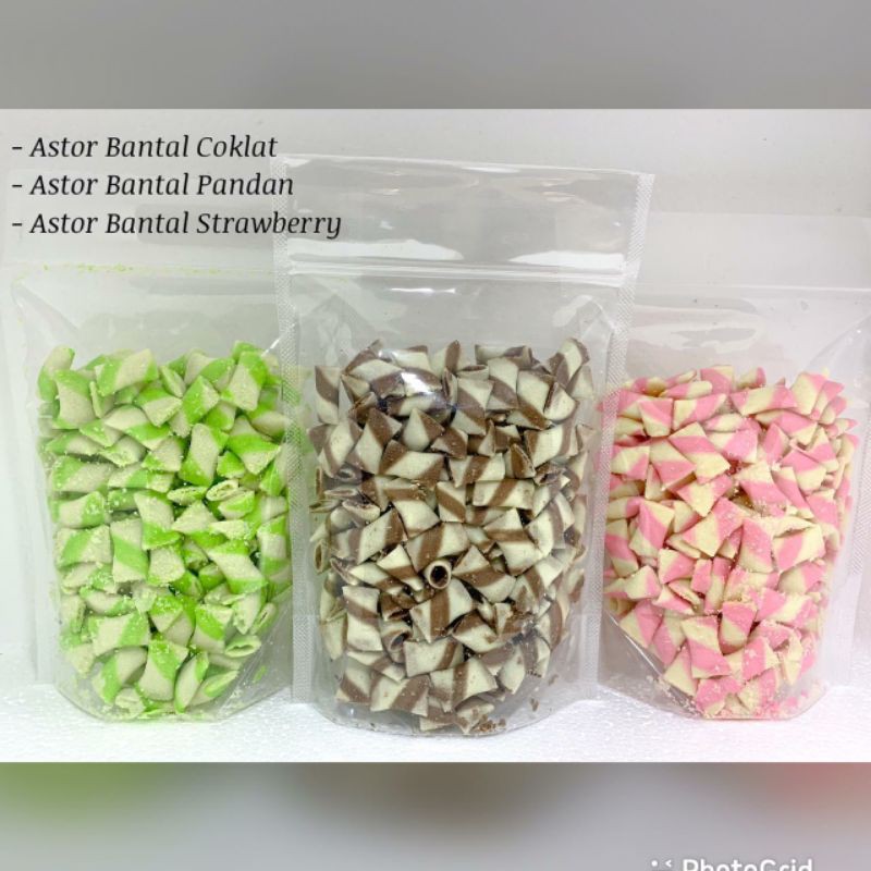 

Astor Bantal Cokelat,Pandan,Strawberry Ukuran 200gr