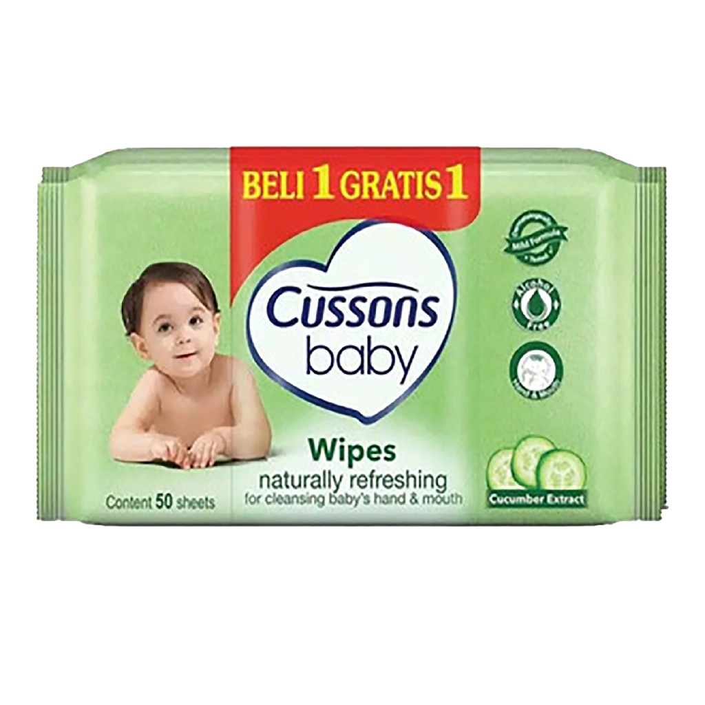 Cussons Baby Wipes Fresh &amp; Nourish - Soft &amp; Smooth - Mild &amp; Gentle - Naturaly 45s x 3