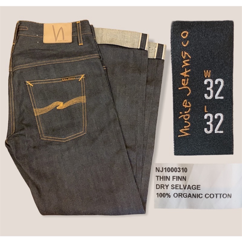 Celana Pria Nudie Thin Finn Dry Selvage Original