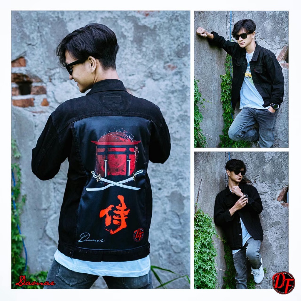 JAKET JEANS GAMBAR BELAKANG JAKET JEANS COWOK PRINTING